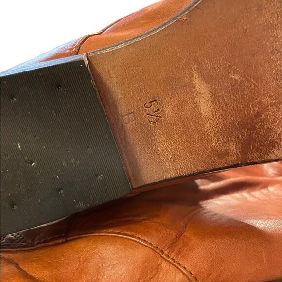 Morgan Taylor Vintage Camel Colored lace up flat boots size 5.5 - Picture 6 of 8